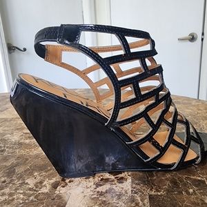 Beautiful Black Patent Strappy heels sz. 10